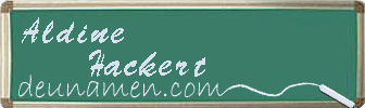 Aldine Hackert Visitenkarte